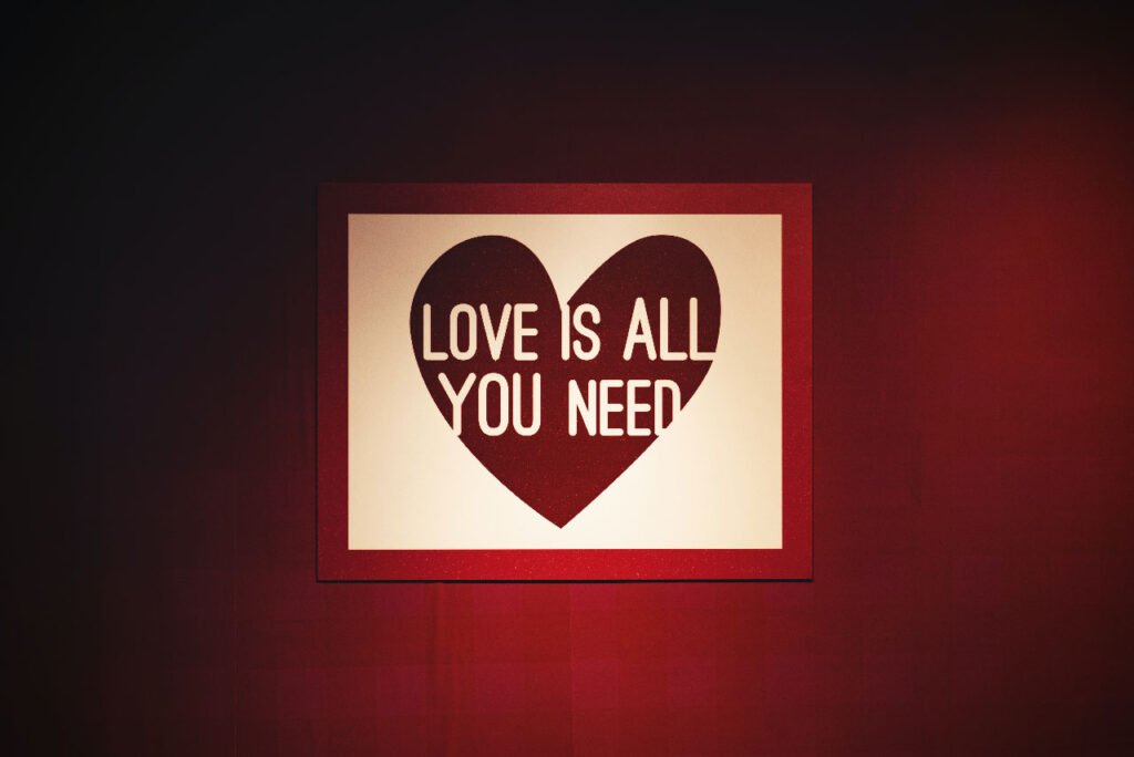 "Love is all you need" es una oración cleft with all en inglés